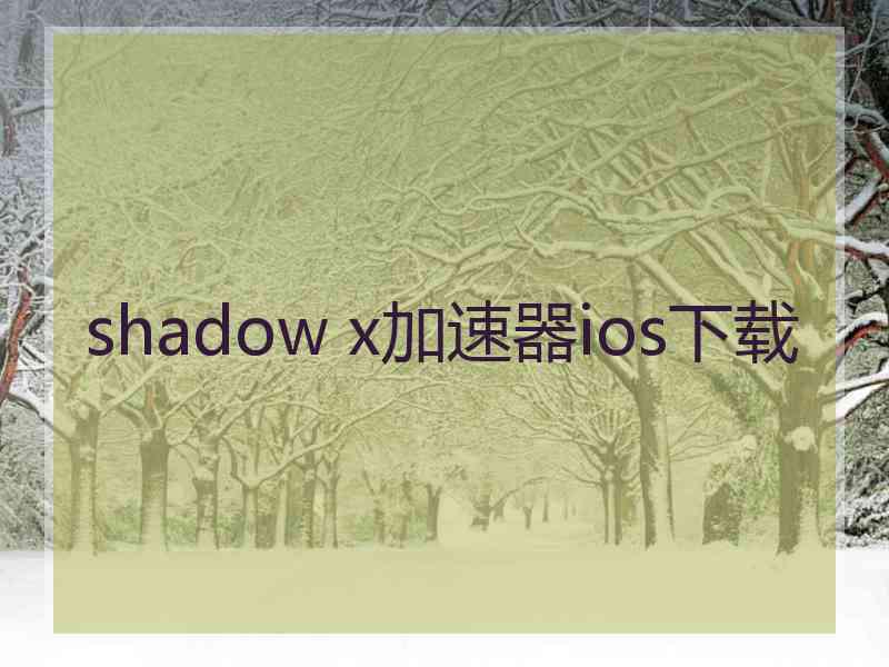 shadow x加速器ios下载