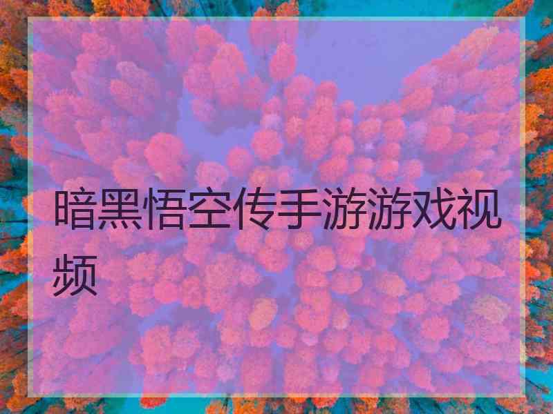 暗黑悟空传手游游戏视频