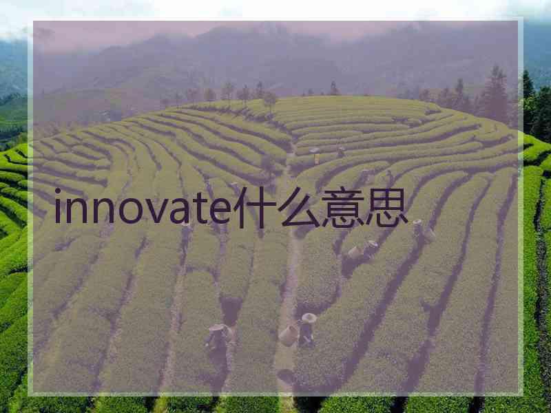 innovate什么意思