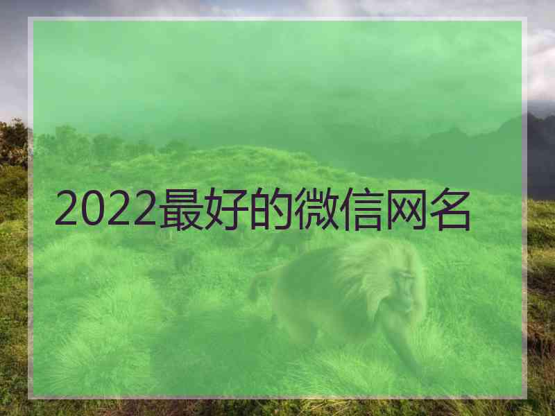 2022最好的微信网名