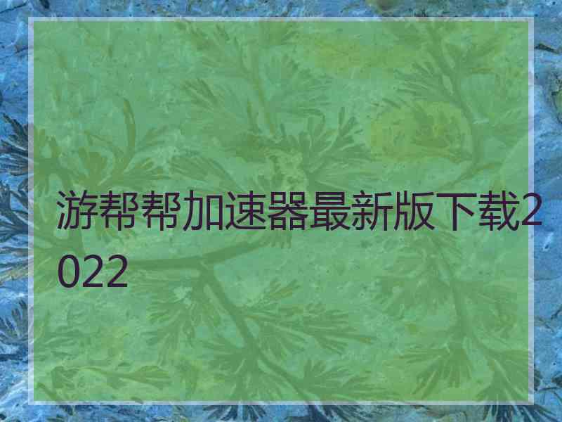 游帮帮加速器最新版下载2022