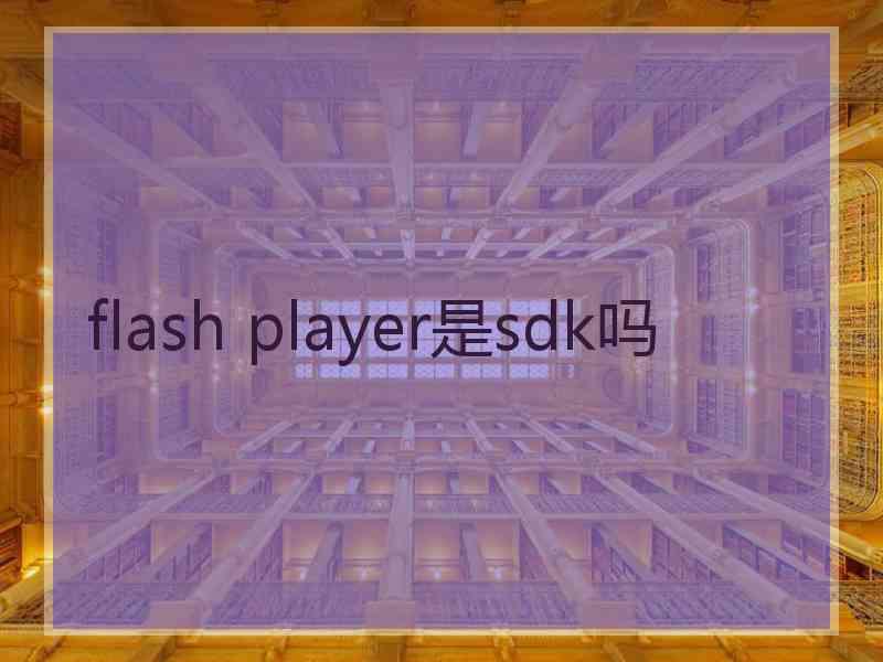 flash player是sdk吗