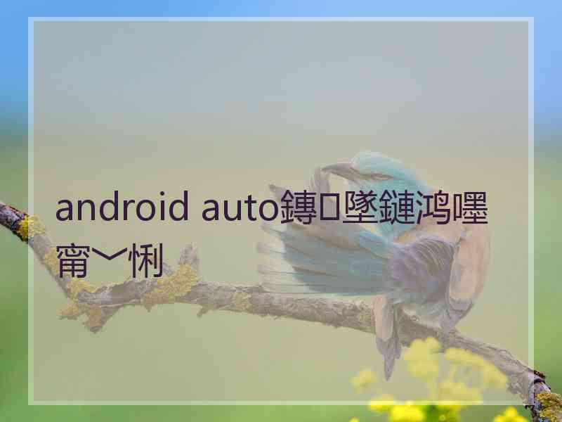 android auto鏄墜鏈鸿嚜甯﹀悧