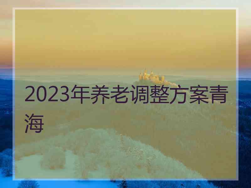 2023年养老调整方案青海