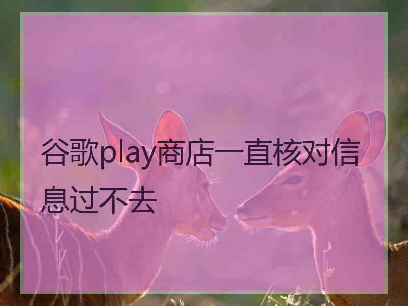 谷歌play商店一直核对信息过不去