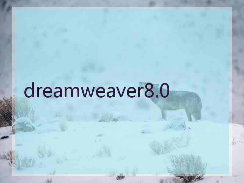 dreamweaver8.0