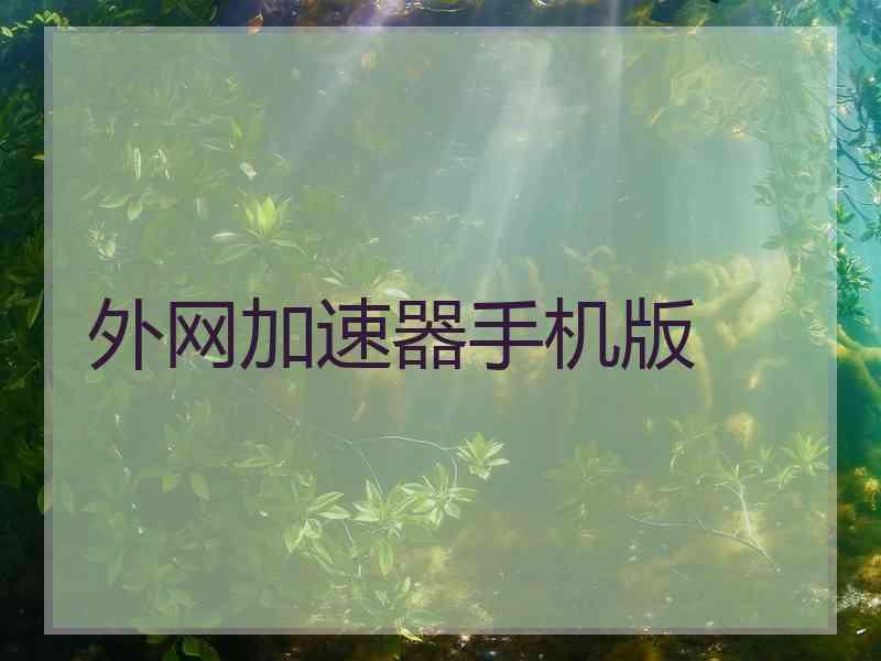 外网加速器手机版