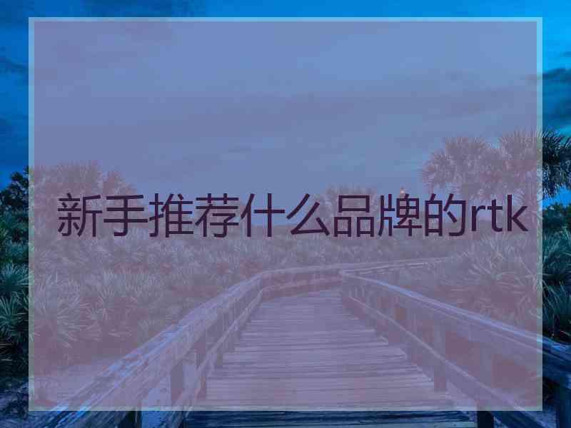 新手推荐什么品牌的rtk