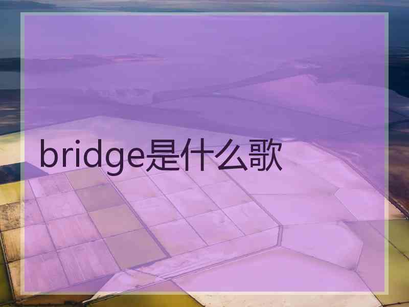 bridge是什么歌