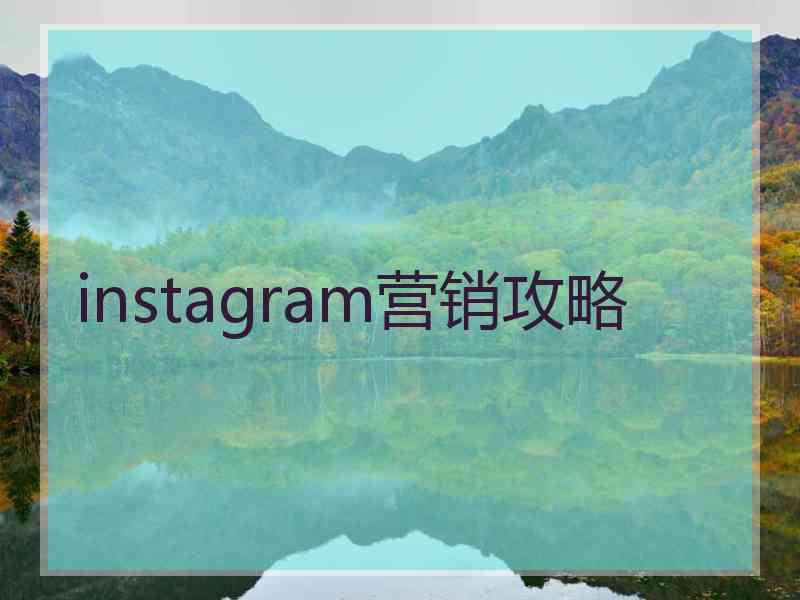 instagram营销攻略